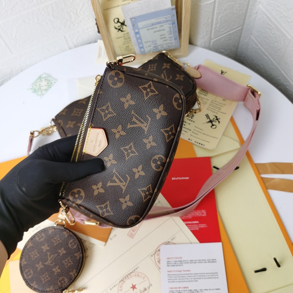 ルイヴィトンバッグ角部分ディテール